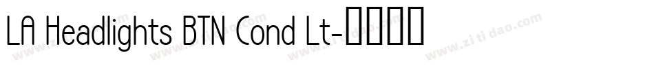 LA Headlights BTN Cond Lt字体转换